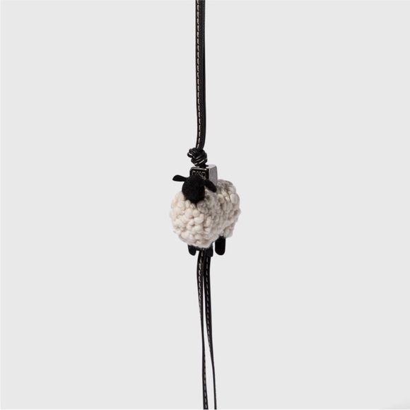 LOEWE Sheep Wool And Leather Keyring Charm - Picture 4 of 7